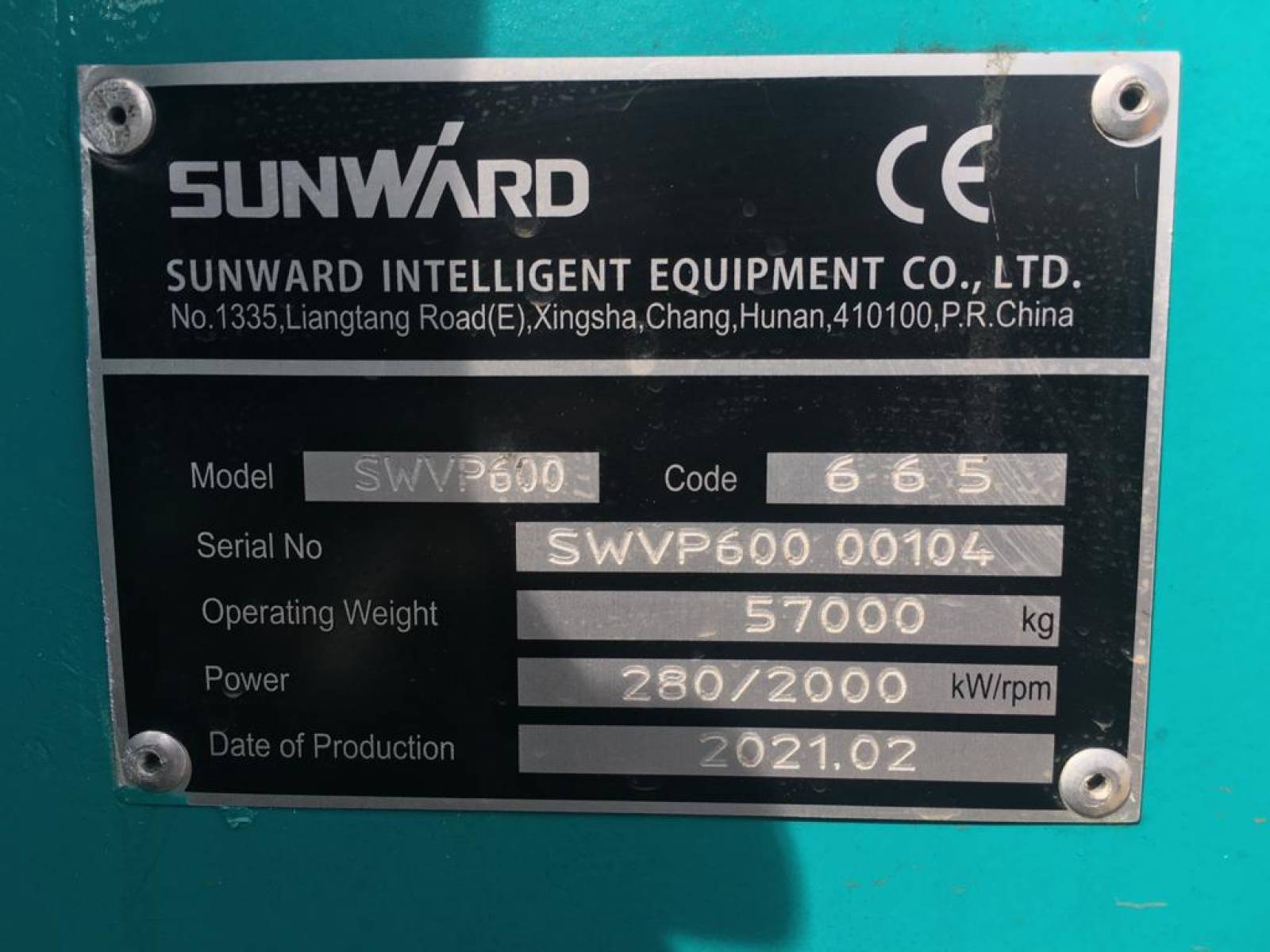 SUNWARD SWVP600 HYDRAULIC EXCAVATOR