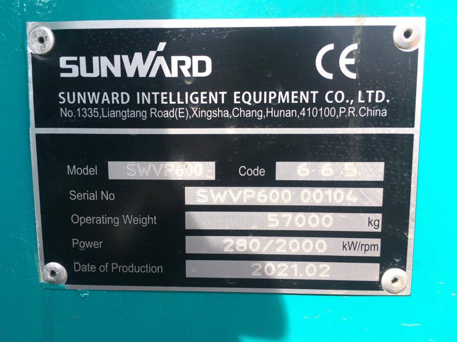 SUNWARD SWVP600 HYDRAULIC EXCAVATOR